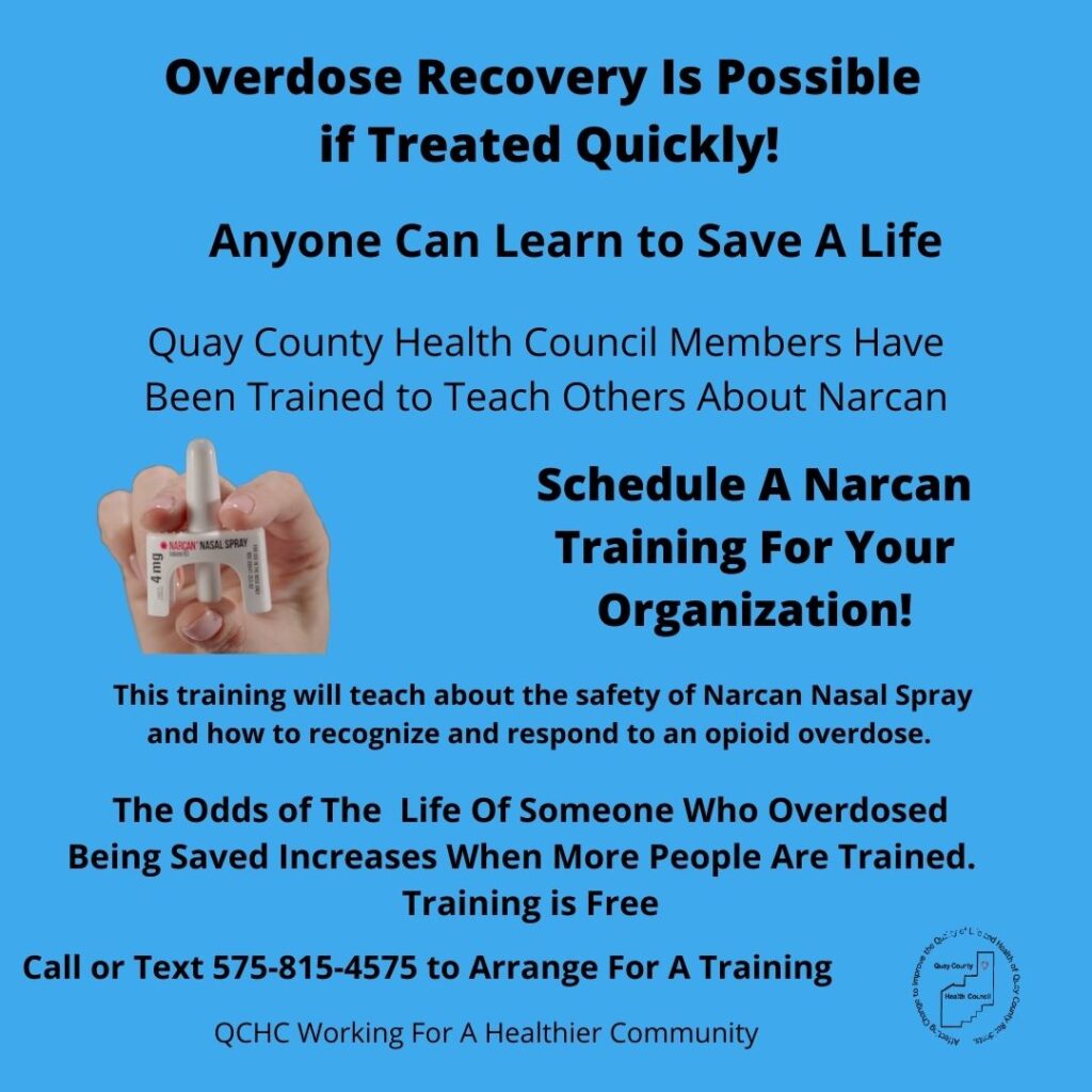 Narcan Training poster.