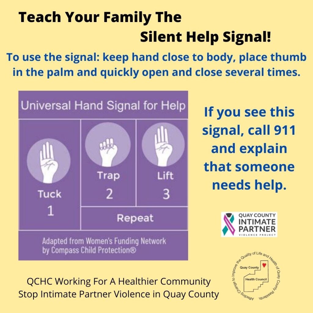 Instructions for making silent help signal