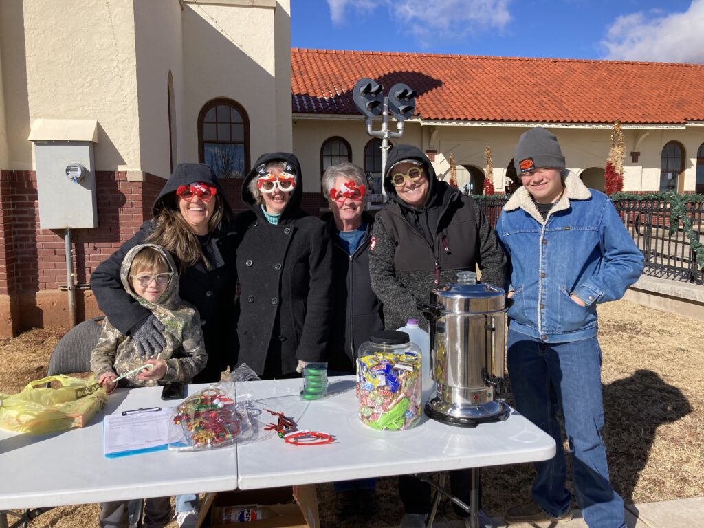 Volunteers ready to serve Hot Chocolate
