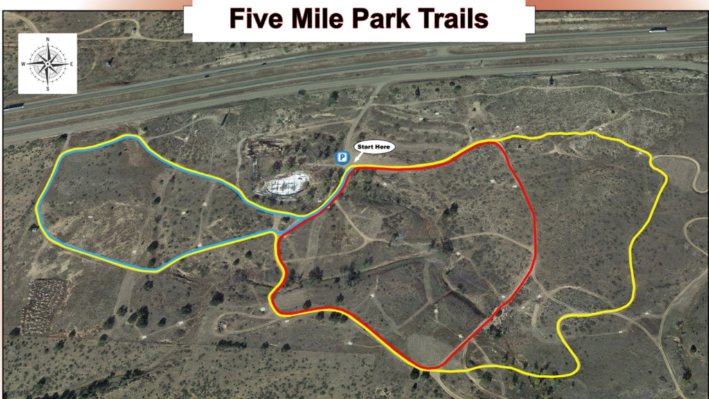 Walking routes at 5-Mile Park