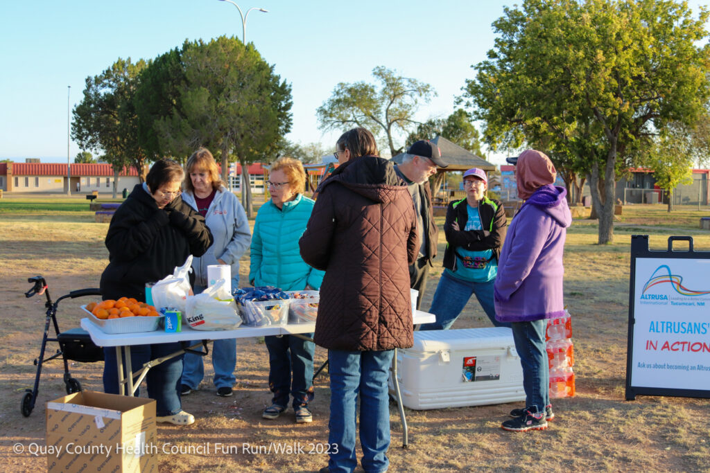 Altrusa ladies setting up refreshments
