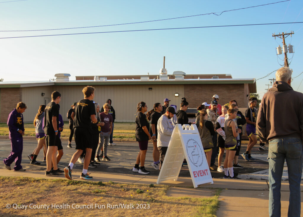 Participants heading to the start line